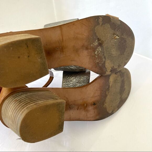 Madewell Warren Sandal in Silver and Leather , Sz 9 - Picture 10 of 11
